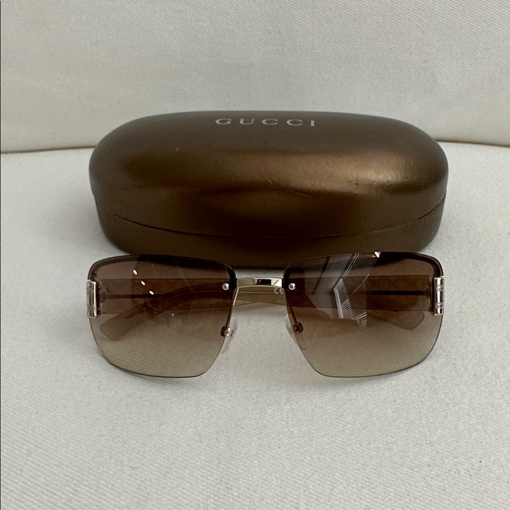 Gucci Vintage Tan Gradient Sunglasses - Picture 2 of 9